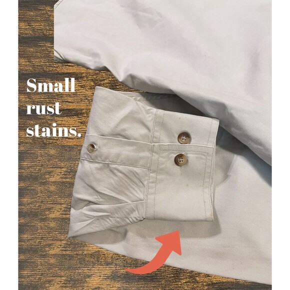 VINTAGE SIGARMS BEIGE LONG SLEEVE BUTTON SHIRT MENS LG LARGE - Picture 9 of 16